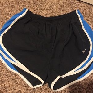 blue nike track shorts